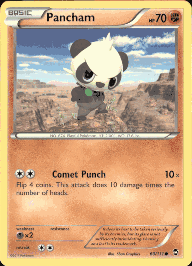 pokemon pancham card XY BREAK THROUGH - 86/162 REV HOLO [Colorless] [Colorless]. Pancham - 149/264 - Common