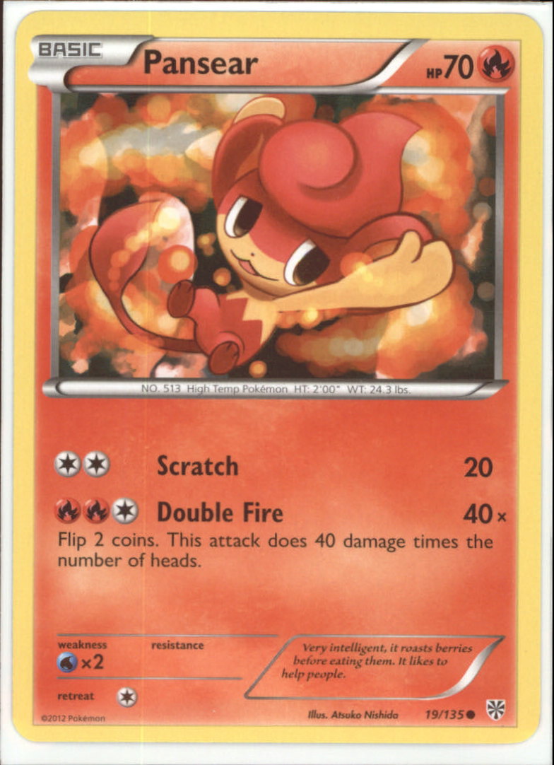 PANSEAR Pokemon BW8 Plasma Storm Common Single Card # 19/135