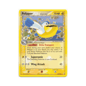 PELIPPER DELTA Rare Pokemon EX Crystal Guardians Card # 26