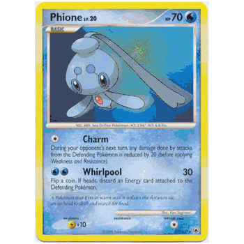 PHIONE LV.20 Pokemon Majestic Dawn Rare Card # 27