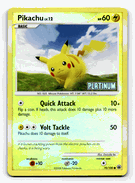 PIKACHU LV.12 Pokemon PLATINUM Burger King Reverse Foil Promo Card # 70/100