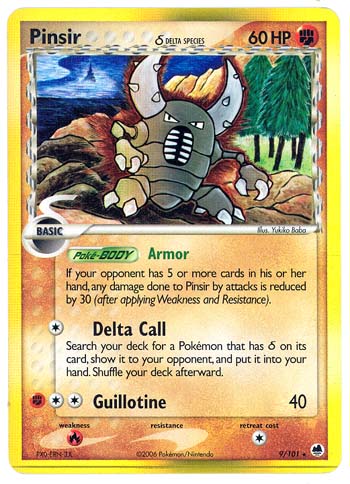 pokemon pinsir card Pokemon Card Pinsir 042/068 Delta Species Holo Rare 2006 NM Japanese r