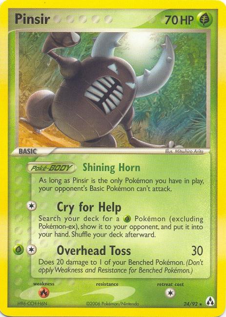 PINSIR Rare Pokemon TCG Legend Maker Card # 24
