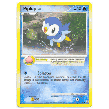 PIPLUP LV.8 Pokemon Majestic Dawn Common Card # 72 PIPLUP LV.8 Pokemon Majestic Dawn Common Card # 72