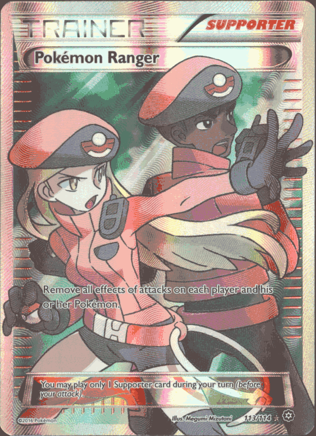 POKMON RANGER Pokemon XY Steam Siege XY11 Full Art Foil Card # 113