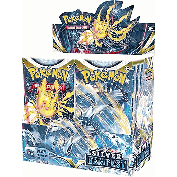 Pokemon (SWSH12) Sword & Shield SILVER TEMPEST BOOSTER BOX containing 36 Sword & Shield SILVER TEMPEST Pokemon Packs - FACTORY SEALED