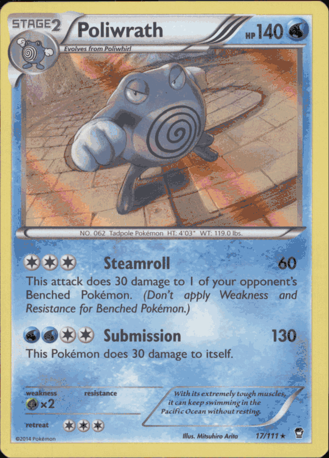 pokemon poliwrath card - 13/102 - Holo - Base set - Shadowless Ken Sugimoris classic Poliwrath Cards & Artwork |