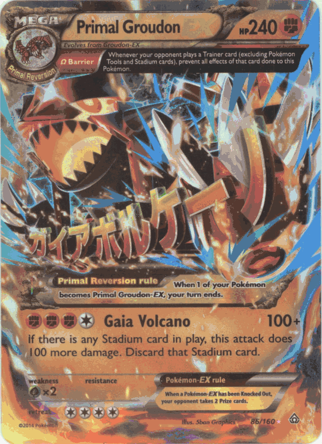 PRIMAL GROUDON-EX Pokemon XY Primal Clash Ultra Rare Card