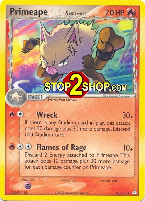pokemon primeape card Primeape 27/106 - Great Encounters main image 1