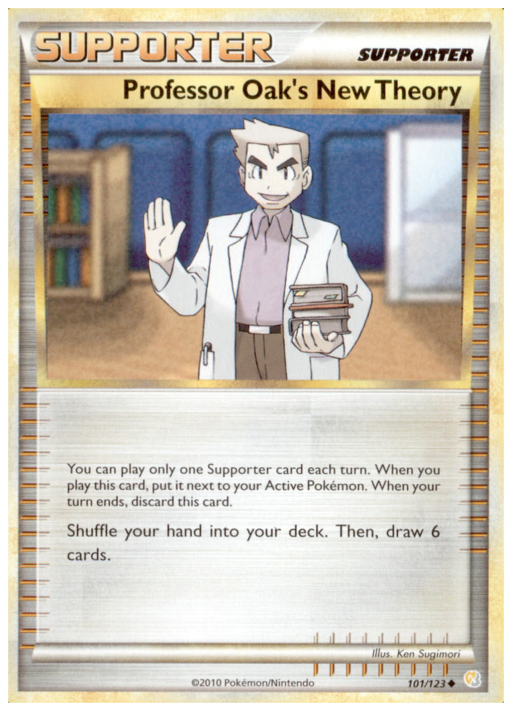 PROFESSOR OAK'S NEW THEORY HeartGold SoulSilver HGSS Uncommon Pokemon  Trainer Card # 101/123
