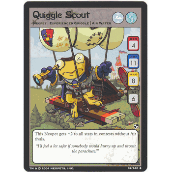 QUIGGLE SCOUT Neopets TCG Battle of Meridell Uncommon Card # 92
