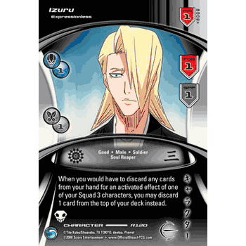 R120 Izuru - Expressionless Bleach Portal Rare Card
