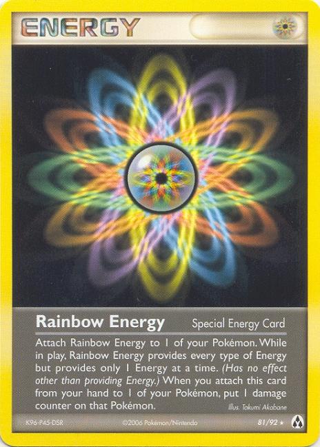 RAINBOW ENERGY Rare Pokemon TCG Legend Maker Card # 81 RAINBOW ENERGY Rare Pokemon TCG Legend Maker Card # 81