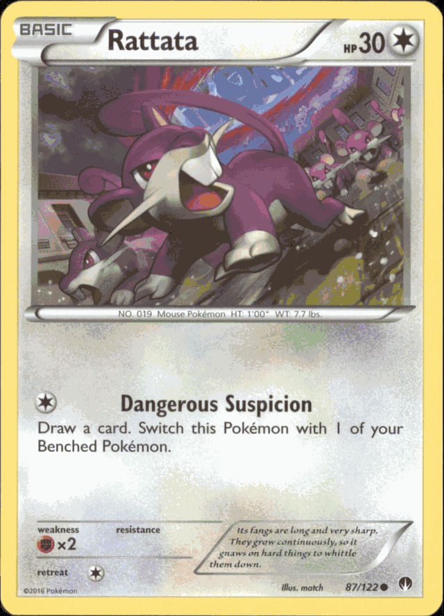 RATTATA Pokemon XY BreakPOINT Common Card # 87/122 RATTATA Pokemon XY BreakPOINT Common Card # 87/122