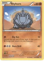 RHYHORN Pokemon X&Y Base Set Common Card # 60/146 - Click to enlarge