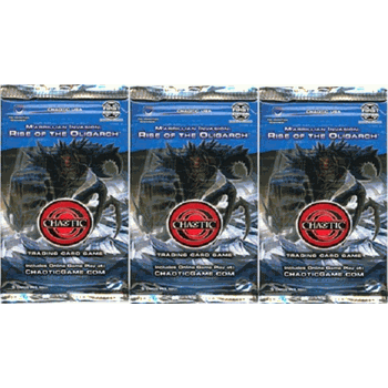 RISE OF THE OLIGARCH (FIRST EDITION) Marrillian Invasion Chaotic Trading Card Game THREE BOOSTER PACK LOT with each pack containing 9 Chaotic Cards