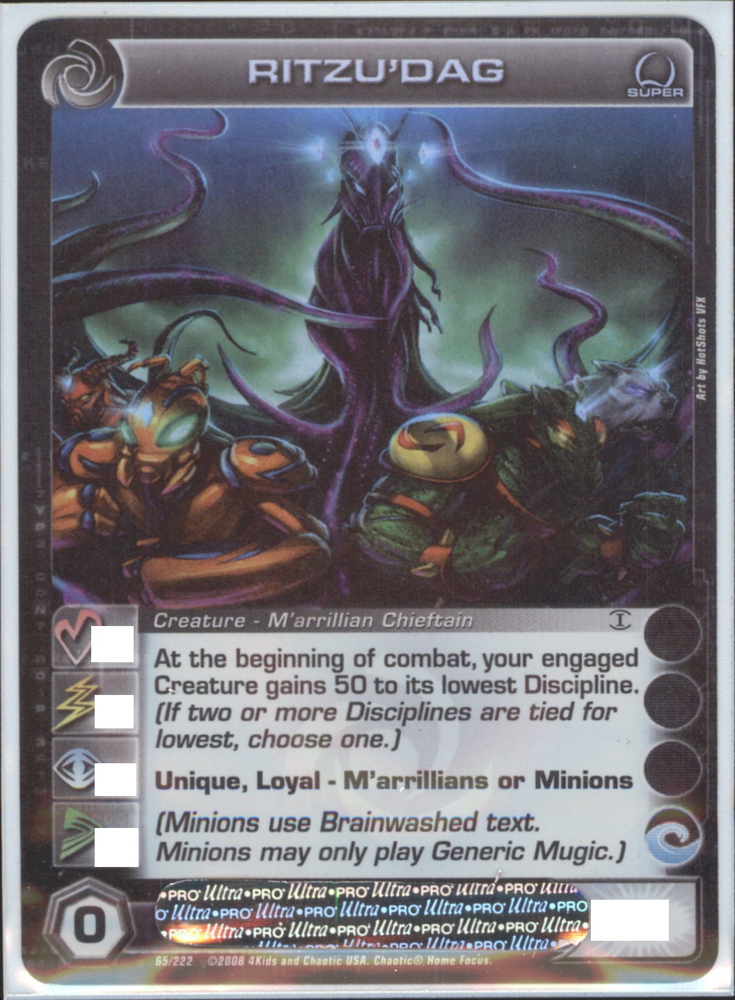 RITZUDAG Chaotic Marrillian Invasion Beyond the Doors Super Rare FOIL  Creature Card # 65 (RANDOM STATS)