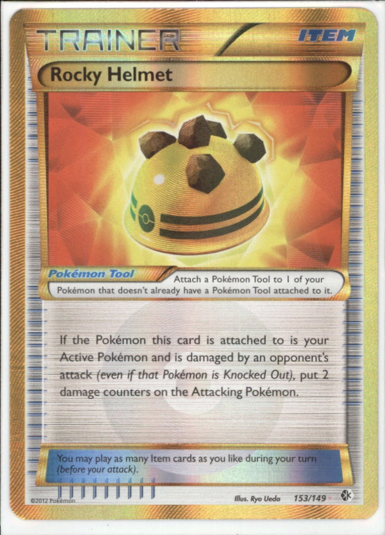 ROCKY HELMET (GOLD BORDERED) Black & White Boundaries Crossed Ultra Rare Pokemon  Card # 153