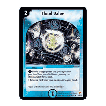 RSW-015 Flood Valve Duel Masters TCG Rampage of the Super Warriors Uncommon Card # 15