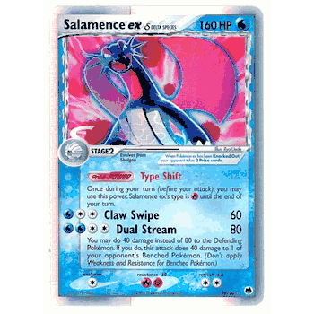 SALAMENCE EX DELTA Holofoil EX Rare CardPokemon EX Dragon Frontiers Card #  98