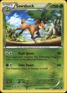 SAWSBUCK PARALLEL (REVERSE) FOIL Pokemon BW2 Emerging Powers Card # 16/98