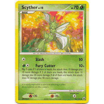 pokemon scyther card Scyther (46/100) [Diamond & Pearl: Majestic Dawn] main image 0