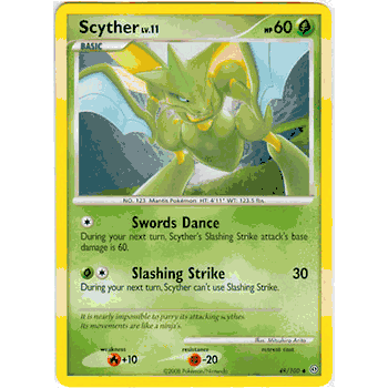 SCYTHER Pokemon Stormfront Uncommon Card # 49