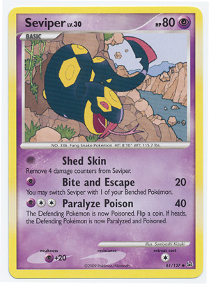 pokemon seviper card Uncommon Platinum # 61 Px2 / None / 2 SV01 Shiny Seviper Pokemon card New