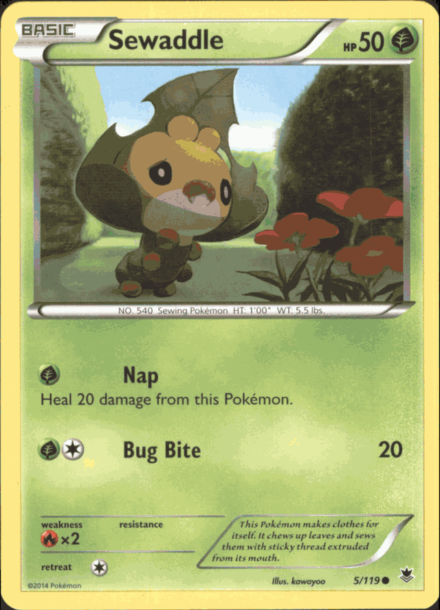 sewaddle pokemon card Amazon.com: Pokemon - Sewaddle (8)