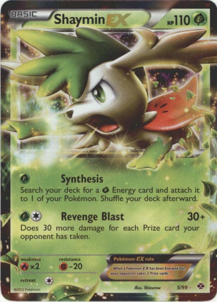 SHAYMIN-EX Holofoil EX Rare Pokemon BW4 Next Destinies Card # 5