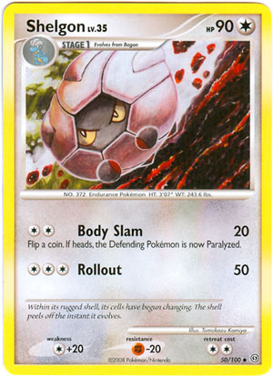 pokemon card shelgon SHELGON Pokemon Stormfront Uncommon Card # 50