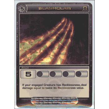 SLASHCLAW Chaotic SR Foil Card & Code RANDOM STATS Silent Sands
