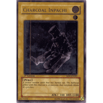 SOD-EN001 Charcoal Inpachi Yugioh Soul of the Duelist <font color=red><b>ULTIMATE RARE HOLOFOIL CARD</B></FONT COLOR=RED>