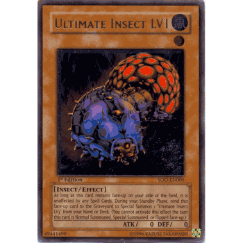 SOD-EN005 Ultimate Insect LV1 Yugioh Soul of the Duelist <font color=red><b>ULTIMATE RARE HOLOFOIL CARD</B></FONT COLOR=RED>