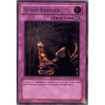 SOD-EN051 Spirit Barrier Yugioh Soul of the Duelist <font color=red><b>ULTIMATE RARE HOLOFOIL CARD</B></FONT COLOR=RED>