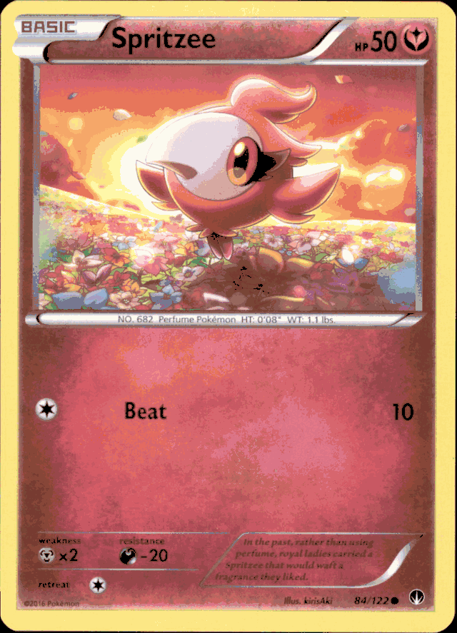 SPRITZEE Pokemon XY BreakPOINT Common Card # 84/122