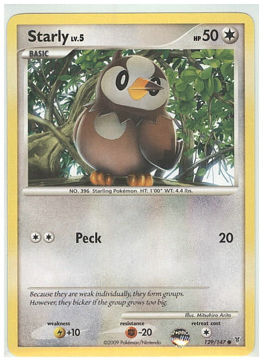 STARLY Pokemon Supreme Victors Common Card # 129