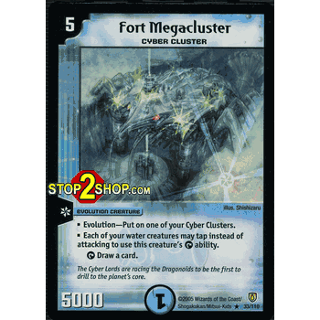 STOMP-033 Fort Megacluster Duelmasters TCG DM-06 Stomp-A-Trons of Invincible Wrath Rare Card # 33