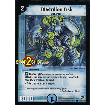 STOMP-037 Madrillon Fish Duelmasters TCG DM-06 Stomp-A-Trons of Invincible Wrath Common Card # 37