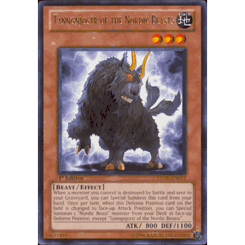STOR-EN013 TANNGNJOSTR OF THE NORDIC BEASTS Rare Yugioh Card