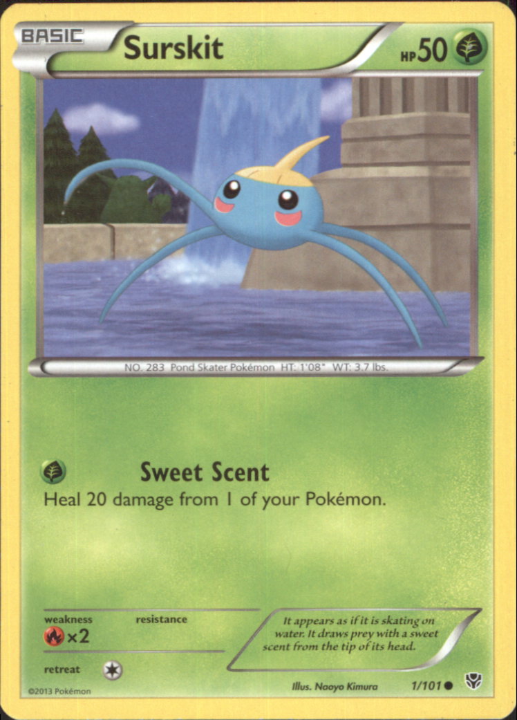 SURSKIT Common BW10 Pokemon Plasma Blast Card # 1/101