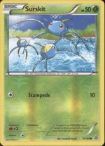 SURSKIT Pokemon XY Primal Clash PARALLEL (Reverse) FOIL Card # 13/160 - Click to enlarge