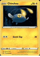 SWSH01-067 CHINCHOU Common Pokemon Sword & Shield Base Set Card # 067/202