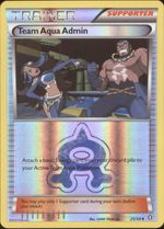 TEAM AQUA ADMIN Pokemon Double Crisis Rival Ambitions Uncommon Reverse Foil Card # 25/34 - Click to enlarge