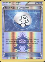 TEAM AQUA'S GREAT BALL Pokemon Double Crisis Rival Ambitions Uncommon Reverse Foil Card # 27/34 - Click to enlarge