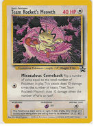 TEAM ROCKET'S MEOWTH Pokemon Black Star Promo Card # 18  From the Pok�mon TCG League 7/00