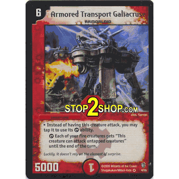 THUND-004 Armored Transport Galiacruse DuelMasters DM-07 Thundercharge of Ultra Destruction Very Rare Holofoil Card # 4