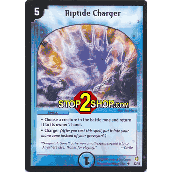 THUND-022 Riptide Charger DuelMasters DM-07 Thundercharge of Ultra Destruction Uncommon Card # 22