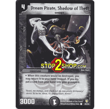 THUND-026 Dream Pirate, Shadow of Theft DuelMasters DM-07 Thundercharge of Ultra Destruction Common Card # 26