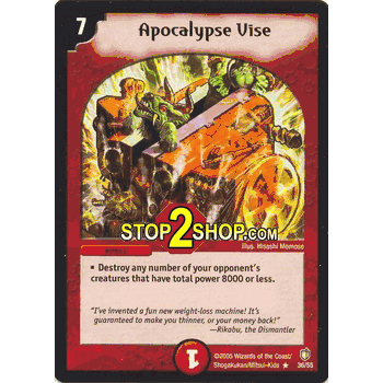 THUND-036 Apocalypse Vise DuelMasters DM-07 Thundercharge of Ultra Destruction Rare Card # 36